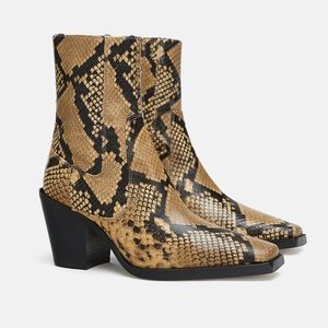 Zara Snakeskin Boots *Current Season*